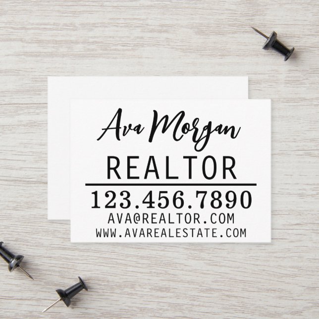 Personalised Real Estate Agent Gift Calling Card (Front/Back In Situ)