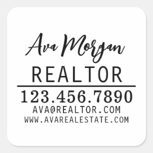 Personalised Real Estate Agent Gift Square Sticker