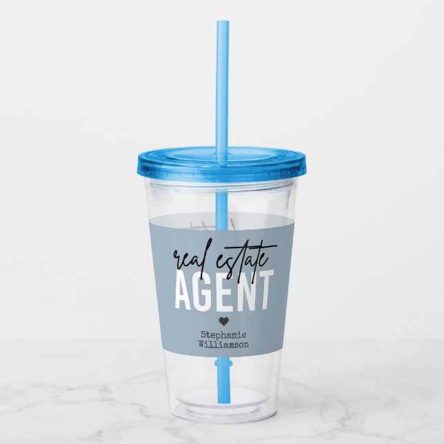 Personalised Real Estate Agent Gifts for Realtor Acrylic Tumbler (Front)