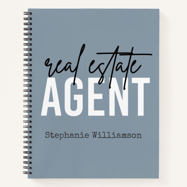 Personalised Real Estate Agent Gifts for Realtor Notebook (Front)