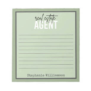 Personalised Real Estate Agent Gifts for Realtor Notepad