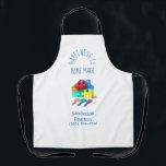 Personalised Real Estate Agent House Promotional Apron<br><div class="desc">Calling all realtors! Your clients will love this unique promotional apron. The vibrant and colourful imagery can be replaced with your own logo if you prefer. 


Personalise with your business name and phone number. If you prefer,  you can change the house image for your own logo.</div>