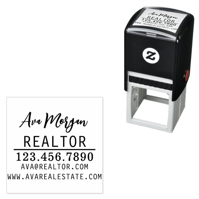 Personalised Real Estate Agent Self-inking Stamp (In Situ)