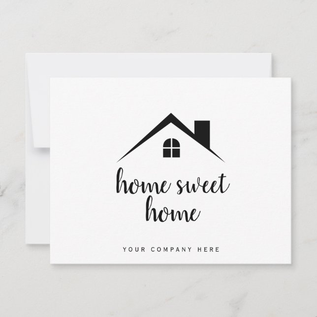 Personalised Real Estate Home Sweet Home Card (Front)