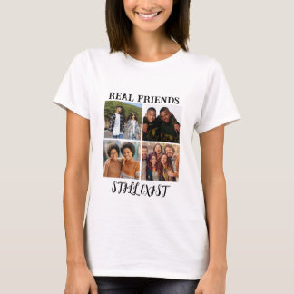 Personalised "Real Friends Still Exist" Photo Temp T-Shirt