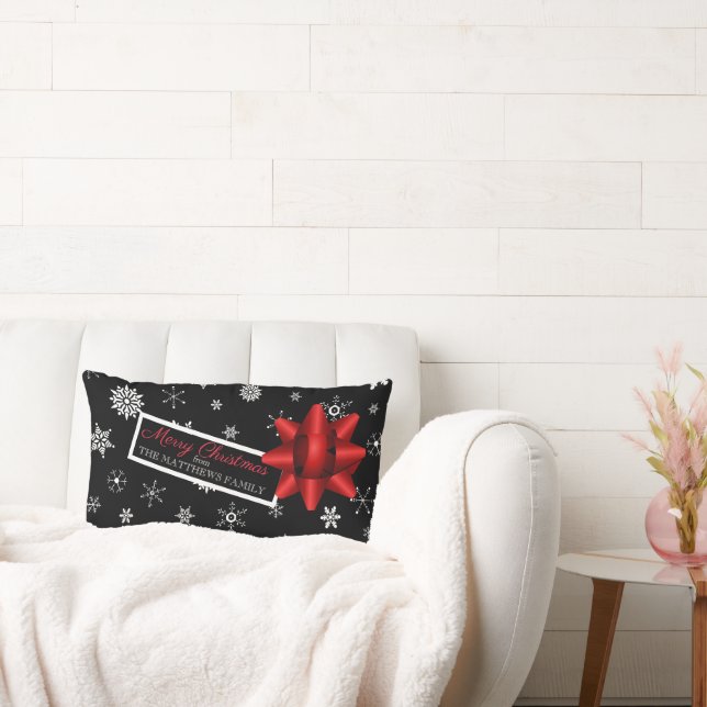Personalised Realistic Simulated Christmas Gift Lumbar Cushion (Couch)