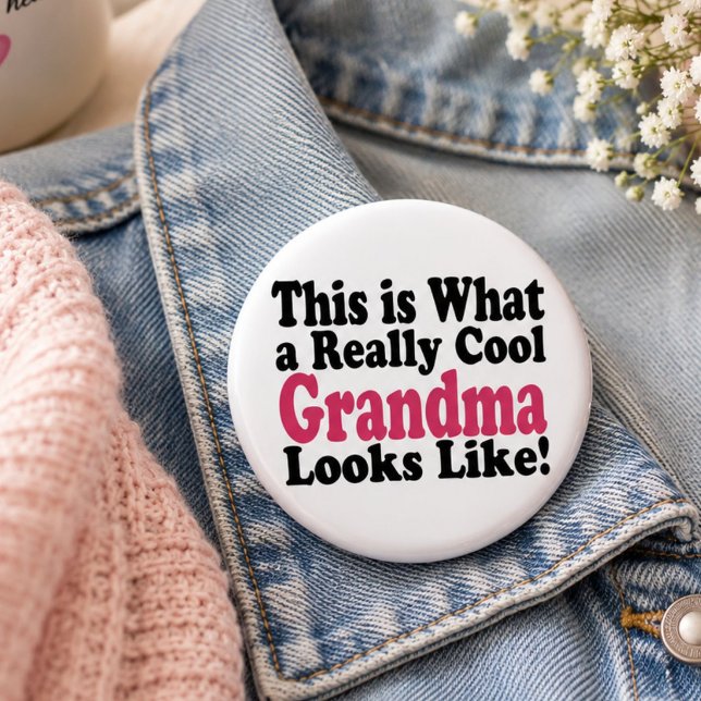 Personalised Really Cool Grandma Looks Like Button (Creator Uploaded)