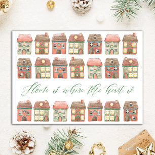 Personalised Realtor Home is where the heart is Holiday Card