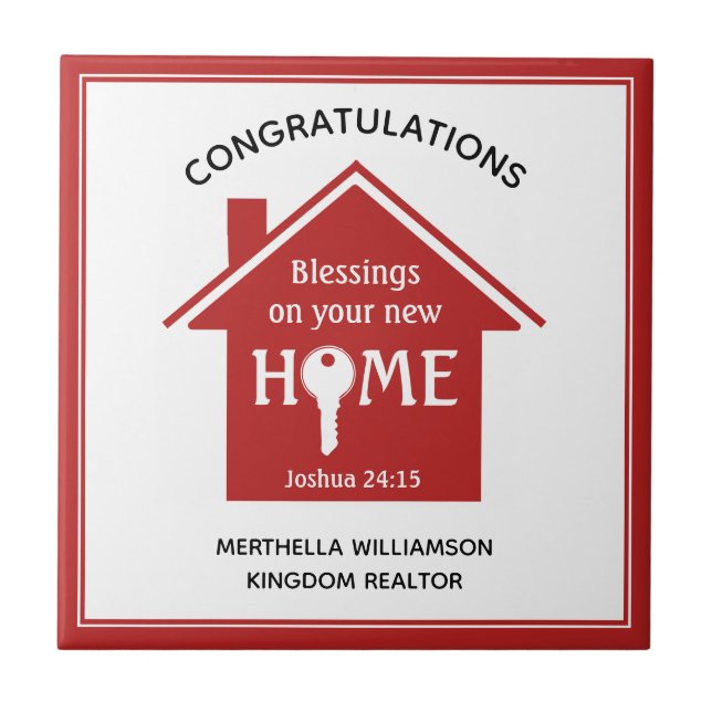 Personalised Realtor to Client New Home Tile (Front)