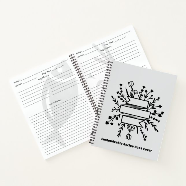 Personalised recipe book | Blank Custom Cookbook (Inside)