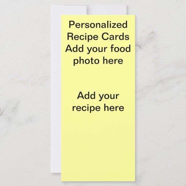 Personalised Recipe Cards (Front)