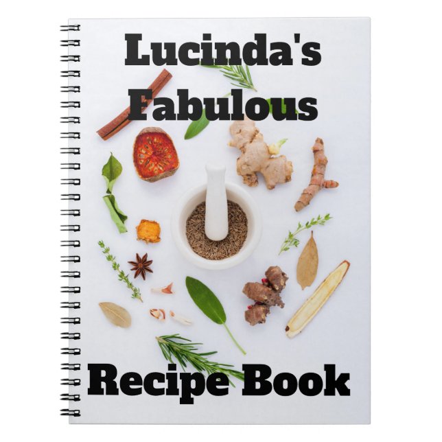 Personalised Recipe Notebook (Front)