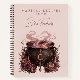 Personalised Recipe Notebook - Gothic Tea Set