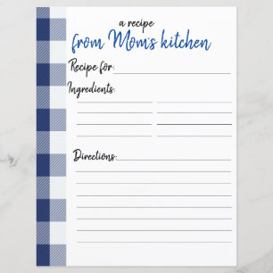 Personalised Recipe Paper