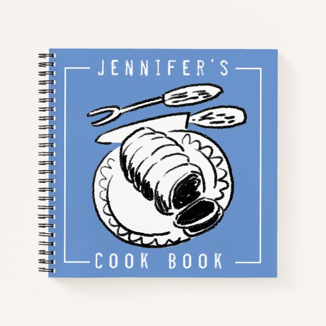 Personalised Recipes Cookery Notebook (Front)