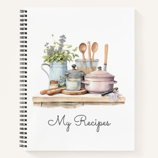 Personalised Recipes Notebook (Front)