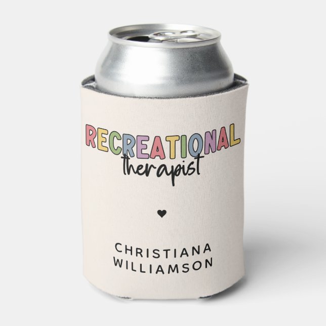 Personalised Recreational Therapist Can Cooler (Can Front)