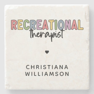 Personalised Recreational Therapist Stone Coaster