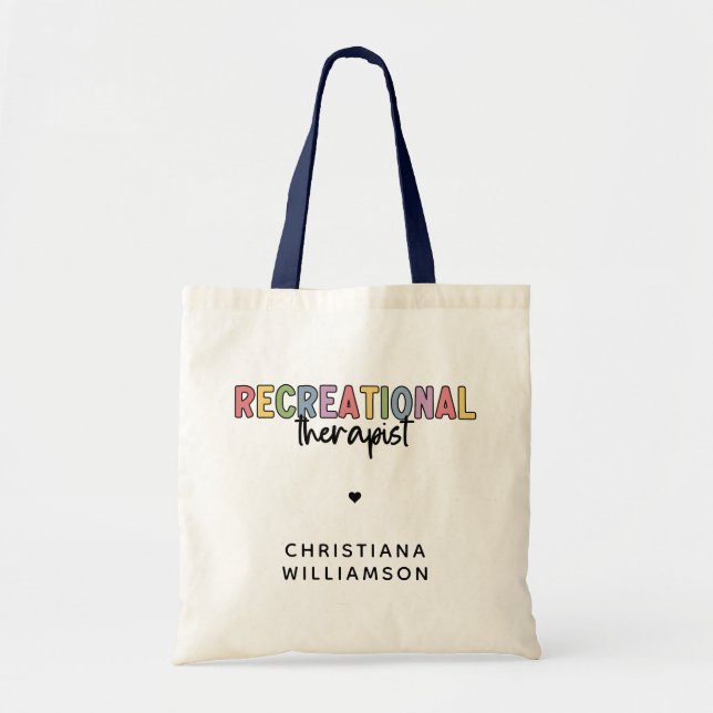 Personalised Recreational Therapist Tote Bag (Front)