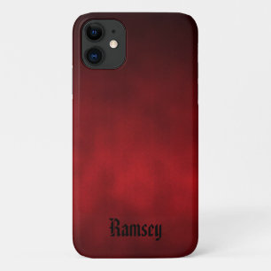 Personalised Red and Black Gothic Ombre Art Case-Mate iPhone Case