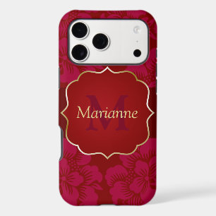 Personalised Red and Gold Asian Floral