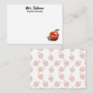 Personalised Red Apple Kindergarten Teacher Card
