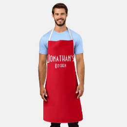 Personalised Red Apron