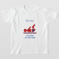 Personalised Red Baby AWESOME BIG BROTHER