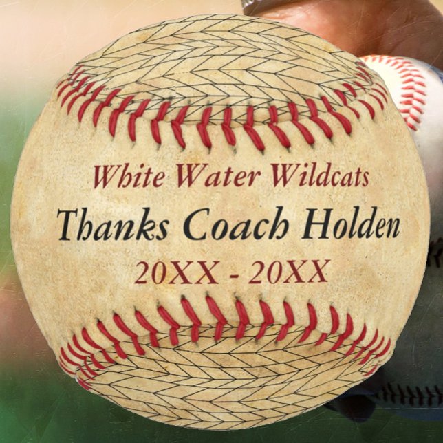 Personalised Red Baseball Coach Thank You (Creator Uploaded)