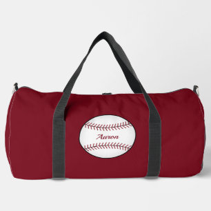 Personalised Red Baseball Duffel Bag Gift