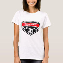 Personalised Red, Black and White Soccer coach