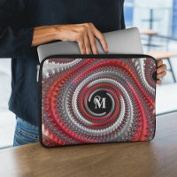 Personalised Red Black Gradient Spiral Fractal