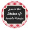 Personalised Red Black Kitchen Stickers