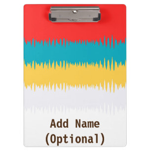 Personalised Red Blue Yellow White Grey CUTE Clipboard