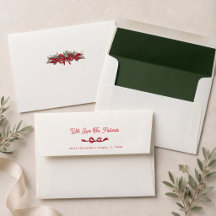 Personalised Red Bow Christmas Return Address