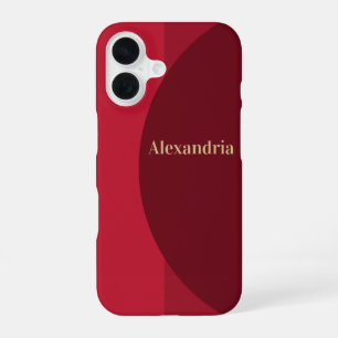 Personalised Red burgundy Stripe iPhone 16 Case