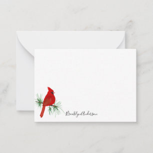 Personalised Red Cardinal Card