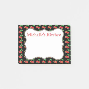 Personalised Red Cherry Post It Notes