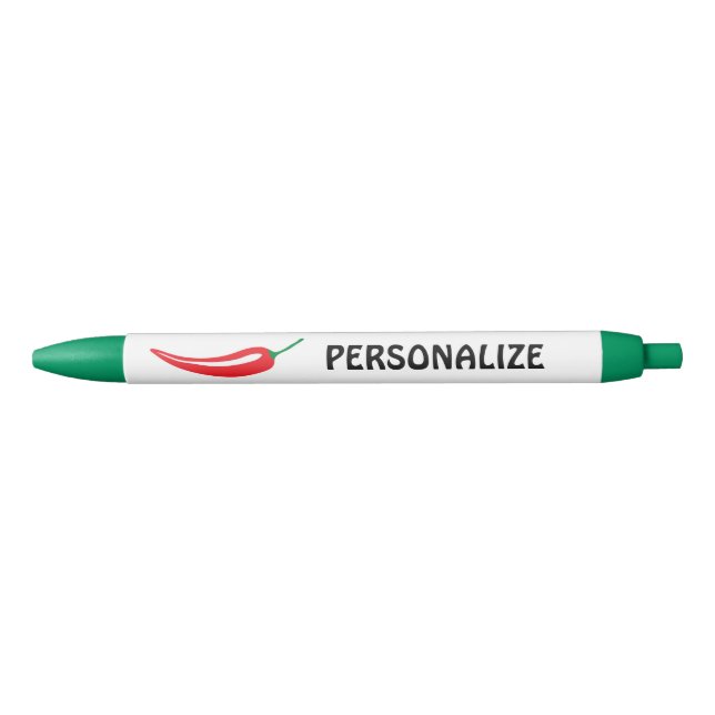 Personalised red chilli pepper writing pens (Front)
