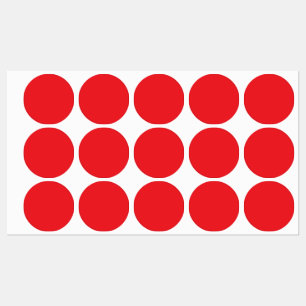 Personalised Red Circle Waterproof Label