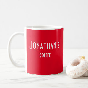 Personalised Red Coffee Mug