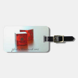 Personalised Red Dice Luggage Tag