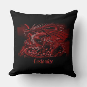 Personalised Red Dragon Cushion