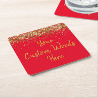 Personalised Red & Gold Birthday Party Anniversary