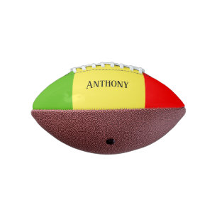 Personalised Red Gold & Green Football