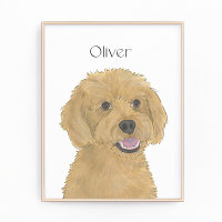 Personalised Red Golden Apricot Doodle Art