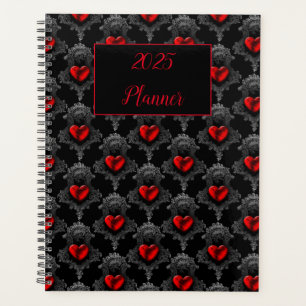 Personalised Red Goth Heart Planner