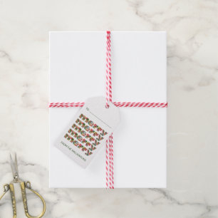 Personalised Red Green Plaid Merry Christmas  Gift Tags