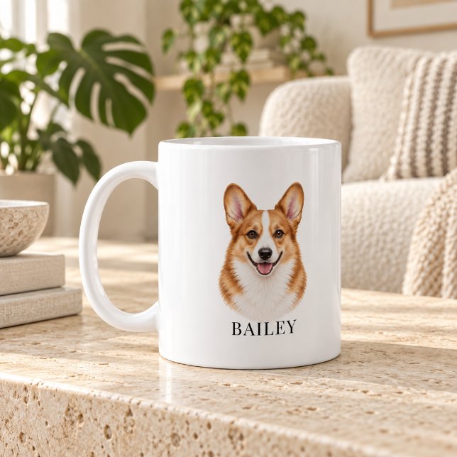 Personalised Red-Headed Corgi  Coffee Mug (Creator Uploaded)