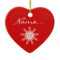 Personalised Red Heart Shaped Christmas Ornament